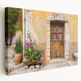 Provence, France landscape on large stretched canvas, featuring muted earth tones, ideal for kitchen wall art.