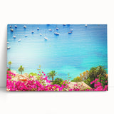 Black and white photograph of a southern France landscape on large stretched canvas, suitable for kitchen wall art.