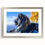 Extra large wall art featuring an abstract print of a Bavarian landscape, with textured details in muted colors.