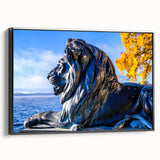 Black and white wall art of a Bavarian landscape on framed canvas, ideal for bedroom decor.