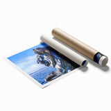 Extra large rolled print of Bavarian scenery in soft pastel shades, suitable as floral-themed classy bathroom wall art.