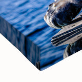 Large art canvas depicting a black and white landscape of Bavarian scenery, ideal for bedroom wall decor.