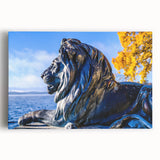 Black and white photograph of Bavarian landscape on stretched canvas, ideal for kitchen wall art.