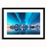 Extra large framed abstract print depicting a vibrant, textured Icelandic scenery, ideal for living room decor.