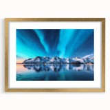 Abstract art print featuring a muted color palette of blues and grays on a framed canvas, ideal for dining room decor.