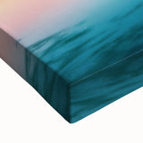 Black and white landscape art painting of Icelandic scenery on large stretched canvas, suitable for bedroom wall decor.