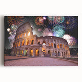 Black and white stretched canvas of Rome scenery, ideal for kitchen wall art or bedroom ambiance.
