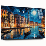 Acrylic print of Venice scenery with muted earth tones, ideal for bedroom or dining room art.