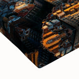 Large black and white canvas print of Barcelona landscape, ideal for bedroom wall art.