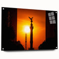 Acrylic print of a large abstract depiction of Mexico City in muted earth tones, ideal for bedroom or dining room decor.
