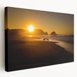Large art depicting a scenic view of Oaxaca, Mexico in vibrant colors on stretched canvas, ideal for kitchen wall art.