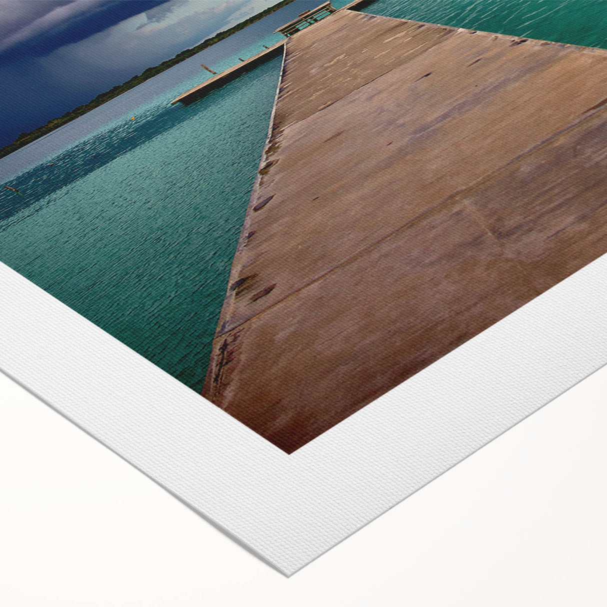 Art deco poster of Quintana Roo scenery on rolled canvas, featuring pastel shades, ideal for dining room wall art.