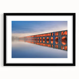 Extra large abstract art print depicting a colorful, textured Middle Eastern scenery on a framed canvas.