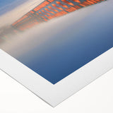 Art deco poster of a Middle Eastern landscape in muted earth tones on rolled canvas, suitable for dining room decor.