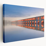 Middle Eastern scenery on large stretched canvas with earthy tones, ideal for kitchen wall art.