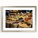 Textured art print of Jerusalem in muted earth tones, framed in silver, ideal for bedroom art.