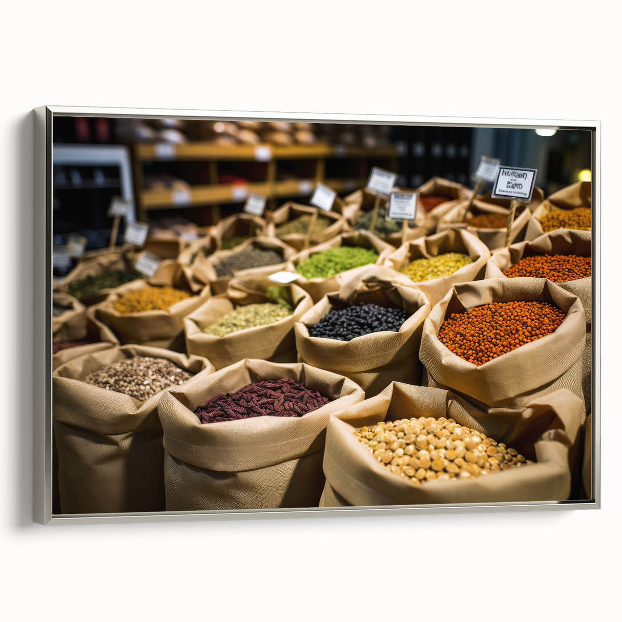 Landscape art painting of Jerusalem, featuring muted earth tones on a framed canvas, ideal for living room decor.