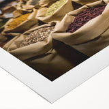 Art deco poster of Jerusalem skyline in muted earth tones on rolled canvas, suitable for dining room decor.