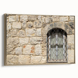 Framed canvas of a vintage-style Tel Aviv landscape in black and gold tones, ideal for bedroom wall art.