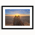 Extra large abstract art print depicting a colorful, textured Middle Eastern scenery on a framed black mat.