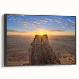 Black and white framed canvas of a vintage Middle Eastern landscape, ideal for bedroom wall decor.