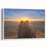 Vintage poster art of a Middle Eastern scenery on framed canvas, featuring colorful art in extra large size.