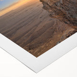 Art deco poster of a Middle Eastern scenery in soft sepia tones on rolled canvas, suitable for dining room decor.