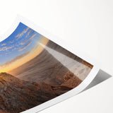 Extra large wall art depicting line art flowers in muted earth tones on a rolled print, suitable for large living room decor.