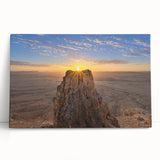 Black and white stretched canvas depicting a Middle-Eastern cityscape, ideal for kitchen wall art.