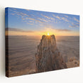 Large canvas print depicting a Middle Eastern landscape in earthy tones, suitable for kitchen wall art.
