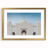 Extra large wall art featuring an abstract depiction of the Abu Dhabi skyline in textured gold and black hues.