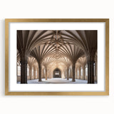 Abstract art print featuring textured, colorful art of Canterbury, New Zealand, in a gold frame, ideal for living room decor.