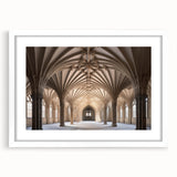 Abstract art print of New Zealand's Canterbury region in muted earth tones on a white-framed canvas.