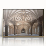 Large art print of Canterbury, New Zealand scenery in mid-century modernist style on framed acrylic.