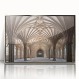 Mid-century modernist art depicting the Canterbury, New Zealand landscape in muted earth tones on a framed acrylic print.