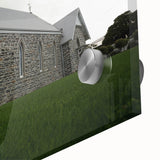 Large abstract wall art of Otago, New Zealand in muted earth tones on acrylic glass, ideal for dining room ambiance.