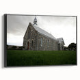 Black and white landscape art painting of Otago, New Zealand on framed canvas, ideal for bedroom wall decor.