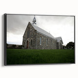 Black and white landscape art painting of Otago, New Zealand on framed canvas, ideal for bedroom wall decor.