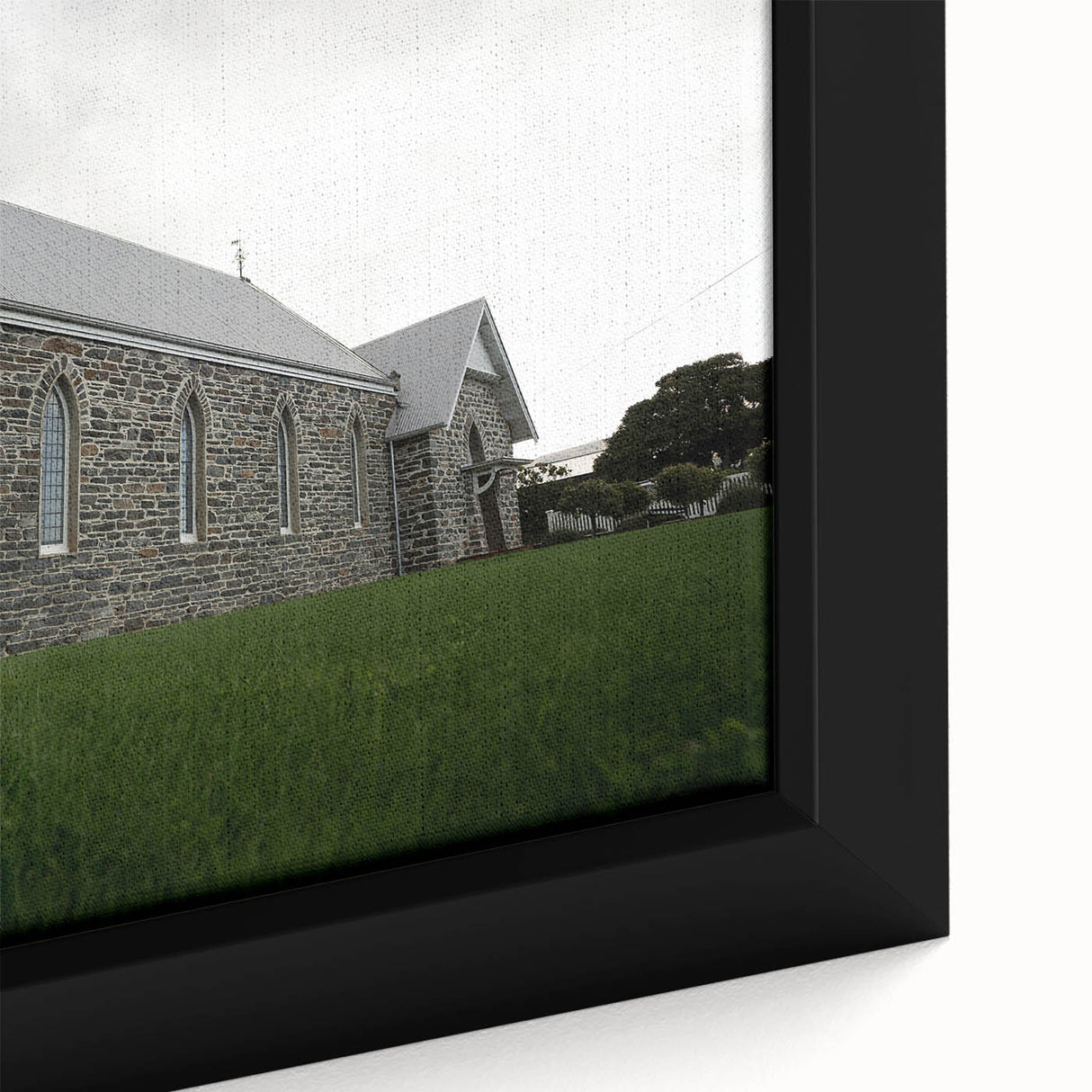Extra large framed canvas featuring a textured depiction of Otago, New Zealand, in black with colorful art accents.