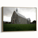 Framed canvas wall art featuring a vintage-style landscape of Otago, New Zealand in monochrome black.