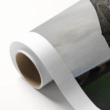 Art deco poster of Otago, New Zealand scenery on rolled canvas, featuring cool blue and green tones.