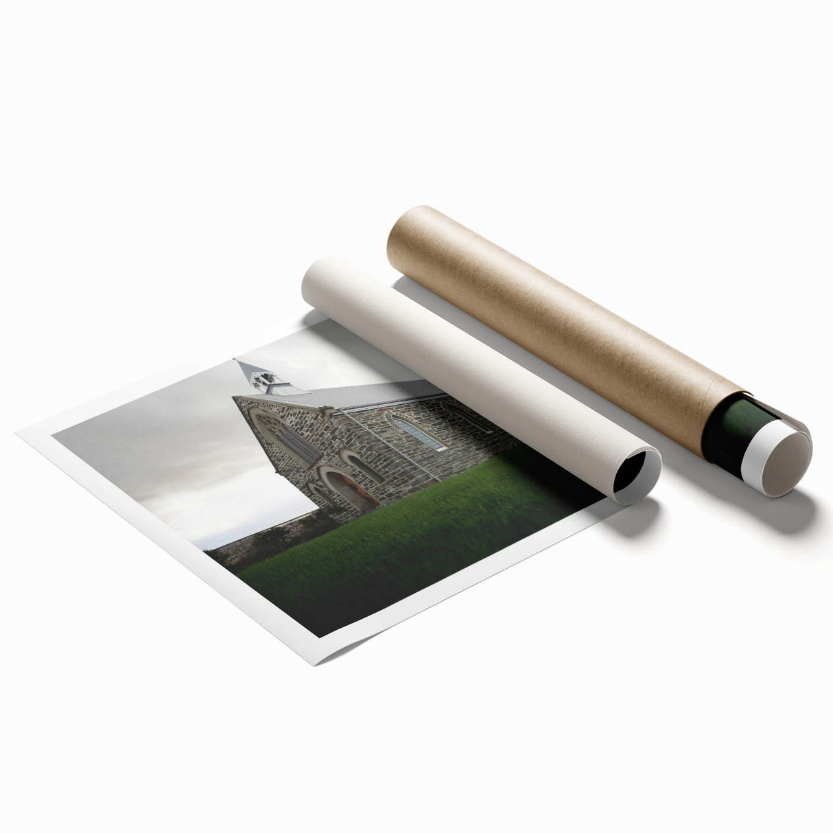 Extra large floral art on rolled print depicting New Zealand's Otago scenery, ideal for classy bathroom wall art.
