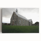 Black and white photograph of Otago, New Zealand landscape on stretched canvas, ideal for kitchen wall art.