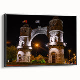 Black and white landscape art painting of an Argentinian scene on framed canvas, suitable for bedroom decor.