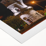 Art deco poster featuring a vibrant, stylized view of an Argentine landscape on rolled canvas.