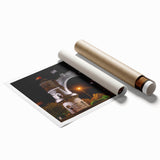Extra large rolled print of a scenic Argentinian landscape with vibrant green and blue tones.