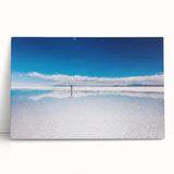 Black and white photo of Bolivian landscape on large stretched canvas, ideal for kitchen wall art or bedroom ambiance.