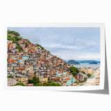 Extra large rolled print of a Brazilian landscape featuring vibrant greenery and floral elements.