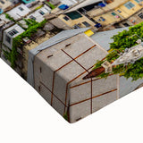 Large art of a black and white Brazilian landscape on stretched canvas, ideal for bedroom wall decor.