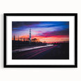Extra large abstract art print of a colorful Alabama landscape, textured on a black framed canvas.